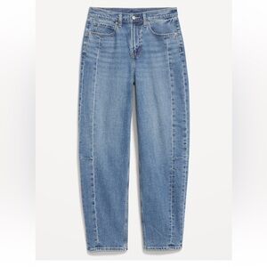 High Waisted Barrel Ankle Jeans